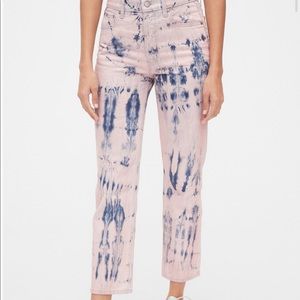 NWOT Gap women’s cheeky straight jean - tie dye
